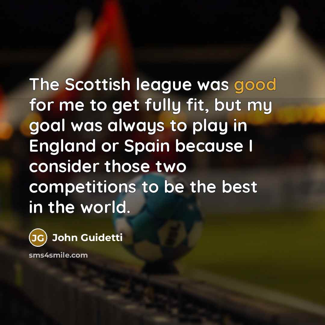 “The Scottish league was good for me to get fully…” quote by John Guidetti
