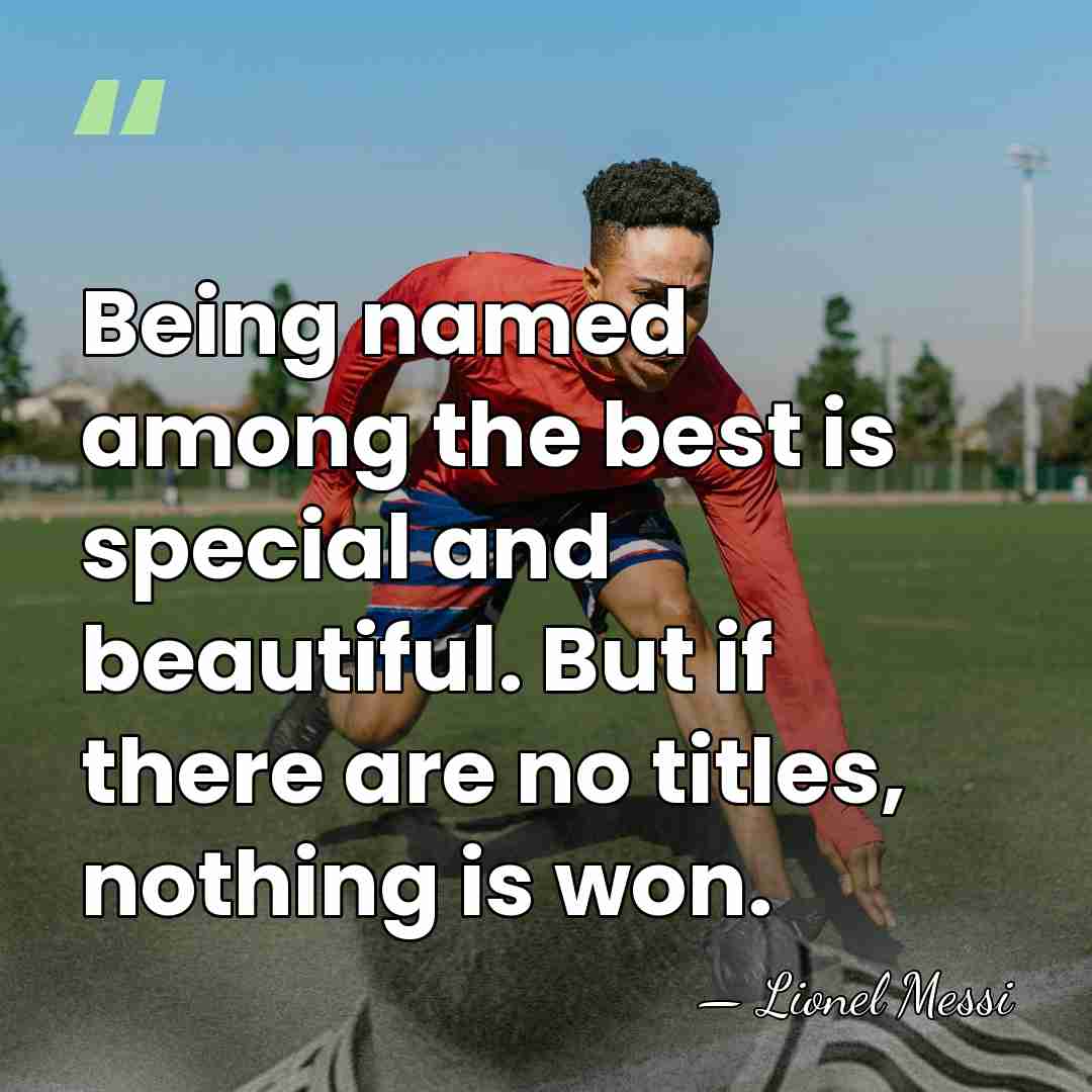 Being named among the best is special and beautiful. But if there&hellip; - Lionel Messi