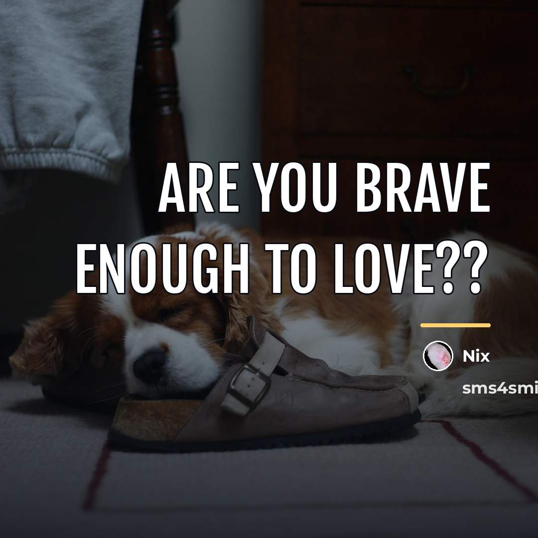 “Are you brave enough to love??…” quote by Nix