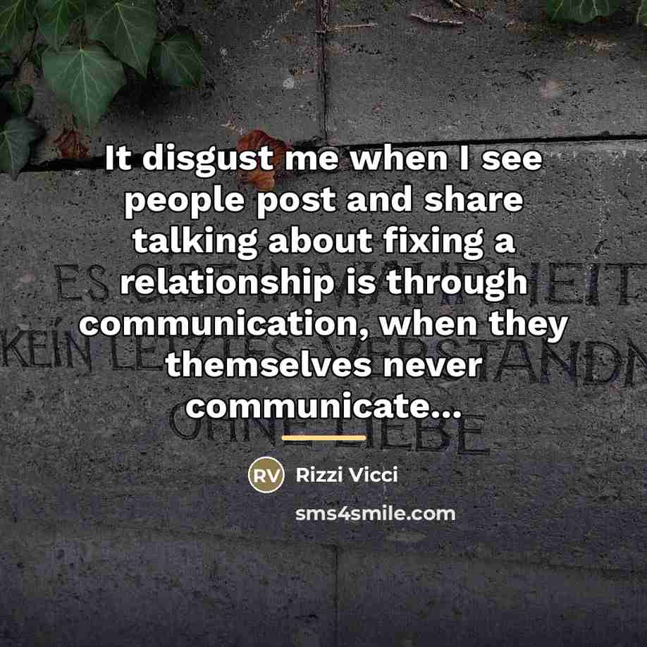“It disgust me when I see people post and share…” quote by Rizzi Vicci