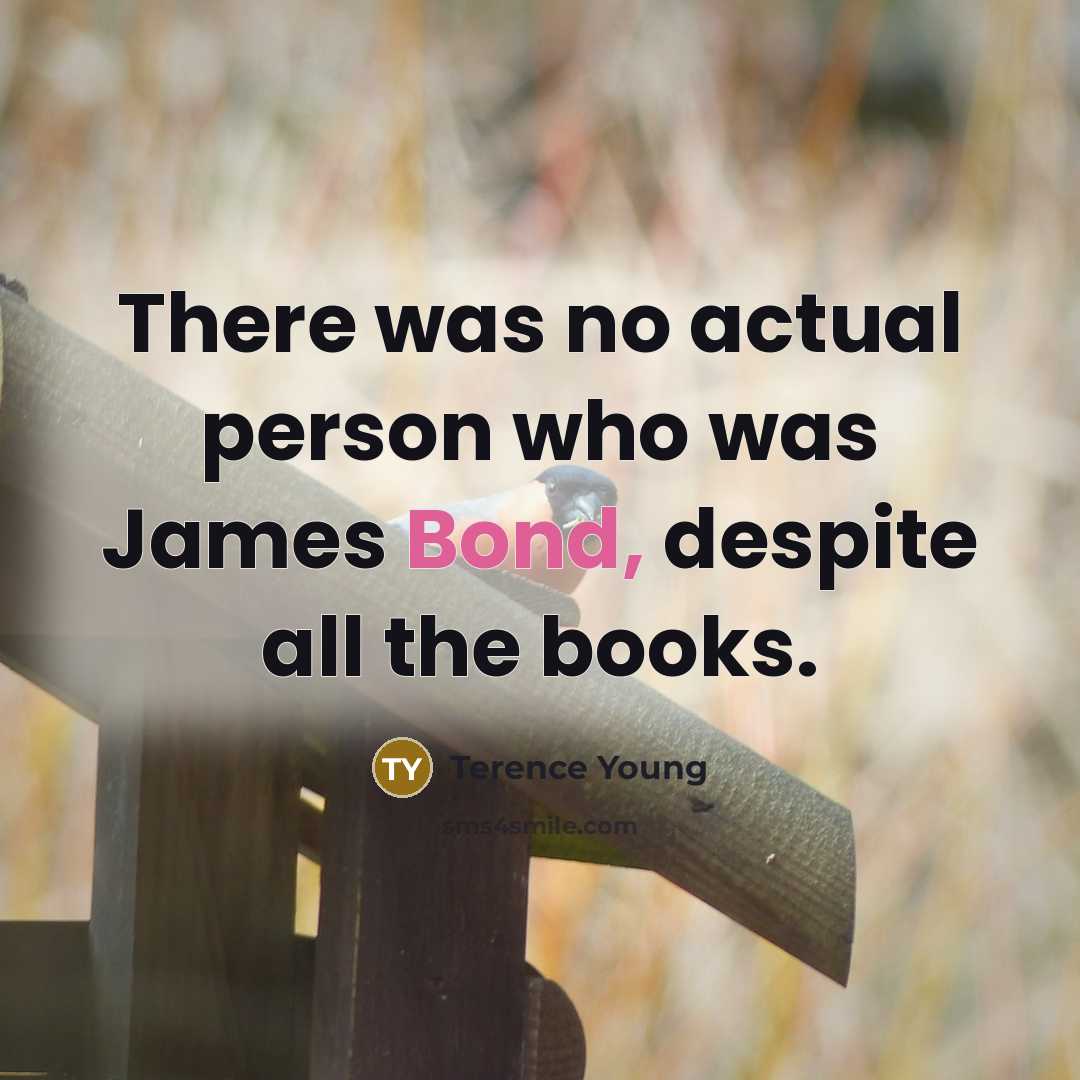 “There was no actual person who was James Bond, despite…” quote by Terence Young