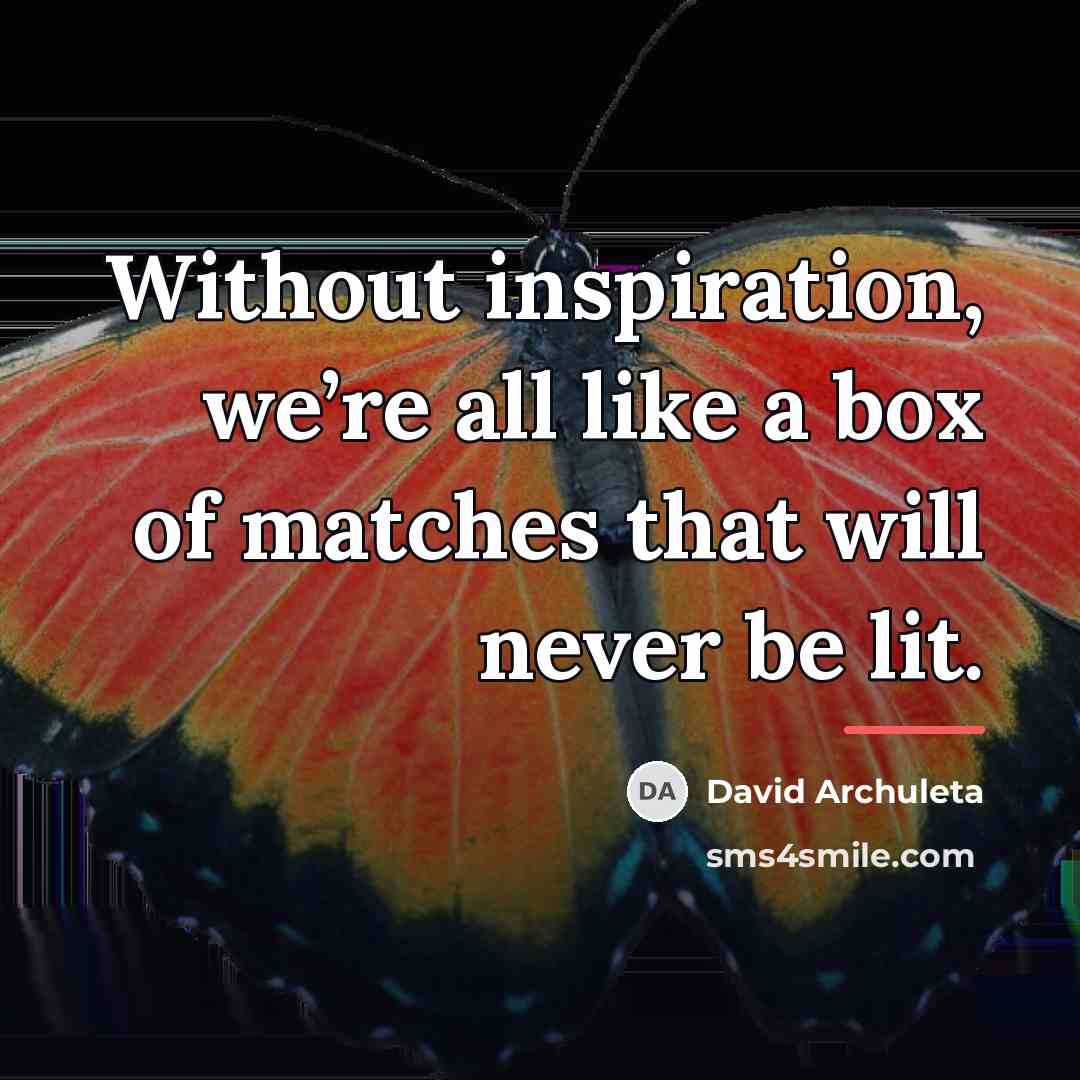 “Without inspiration, we’re all like a box of matches that…” quote by David Archuleta
