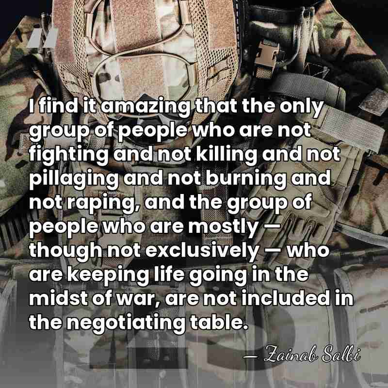 I find it amazing that the only group of people who are&hellip; - Zainab Salbi