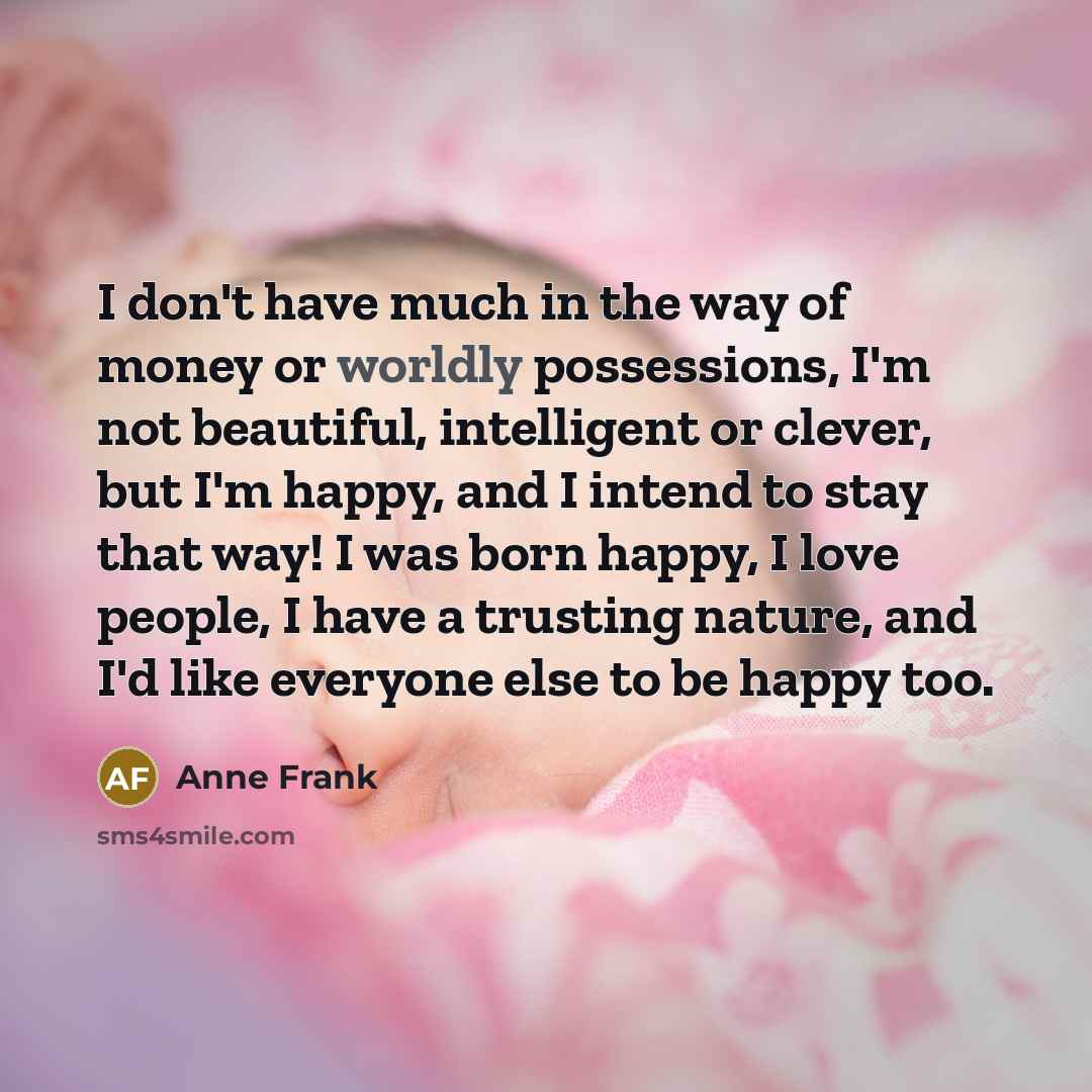 “I don't have much in the way of money or…” quote by Anne Frank