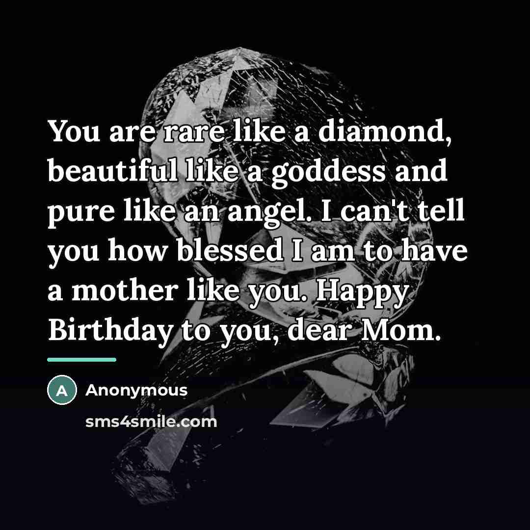 “You are rare like a diamond, beautiful like a goddess…” quote by Anonymous