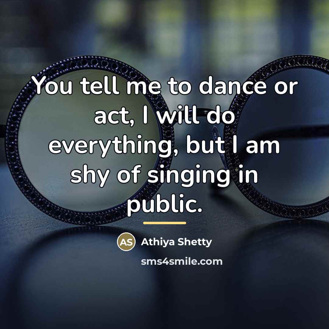 “You tell me to dance or act, I will do…” quote by Athiya Shetty