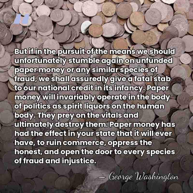 But if in the pursuit of the means we should unfortunately stumble&hellip; - George Washington