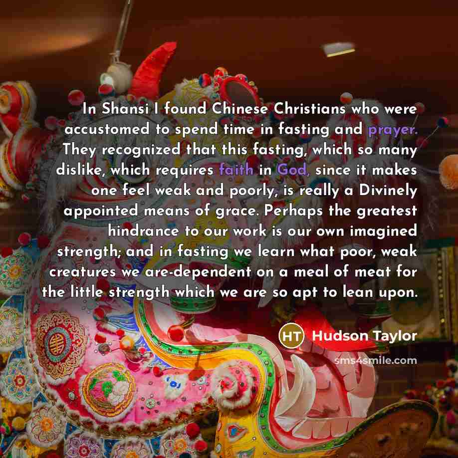 “In Shansi I found Chinese Christians who were accustomed to…” quote by Hudson Taylor