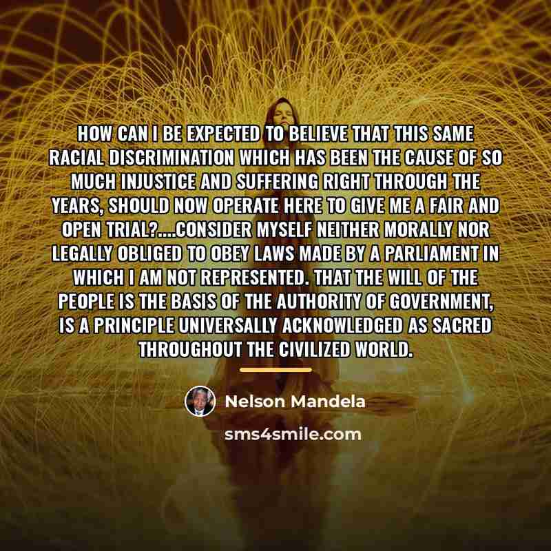 “How can I be expected to believe that this same…” quote by Nelson Mandela