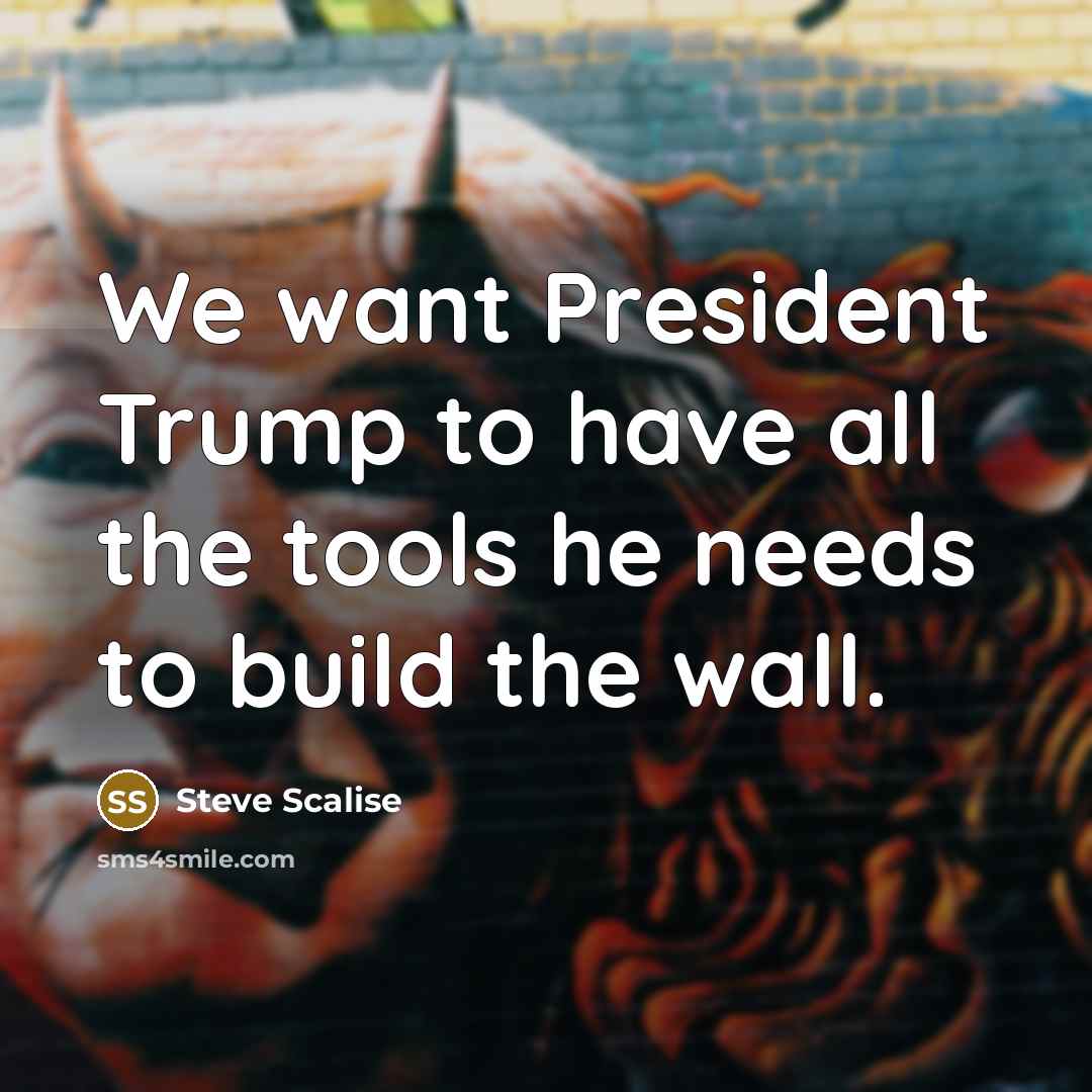 “We want President Trump to have all the tools he…” quote by Steve Scalise