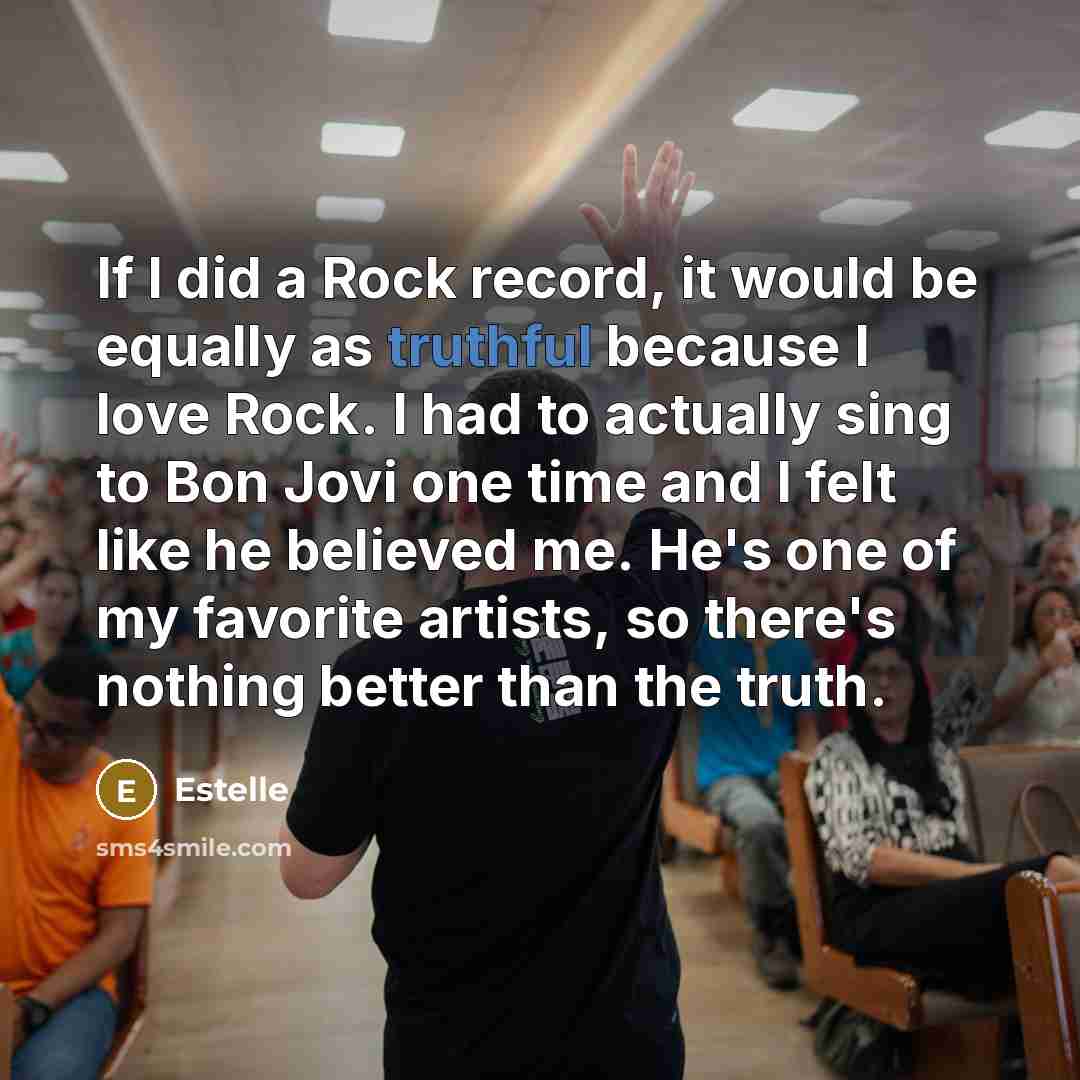 “If I did a Rock record, it would be equally…” quote by Estelle