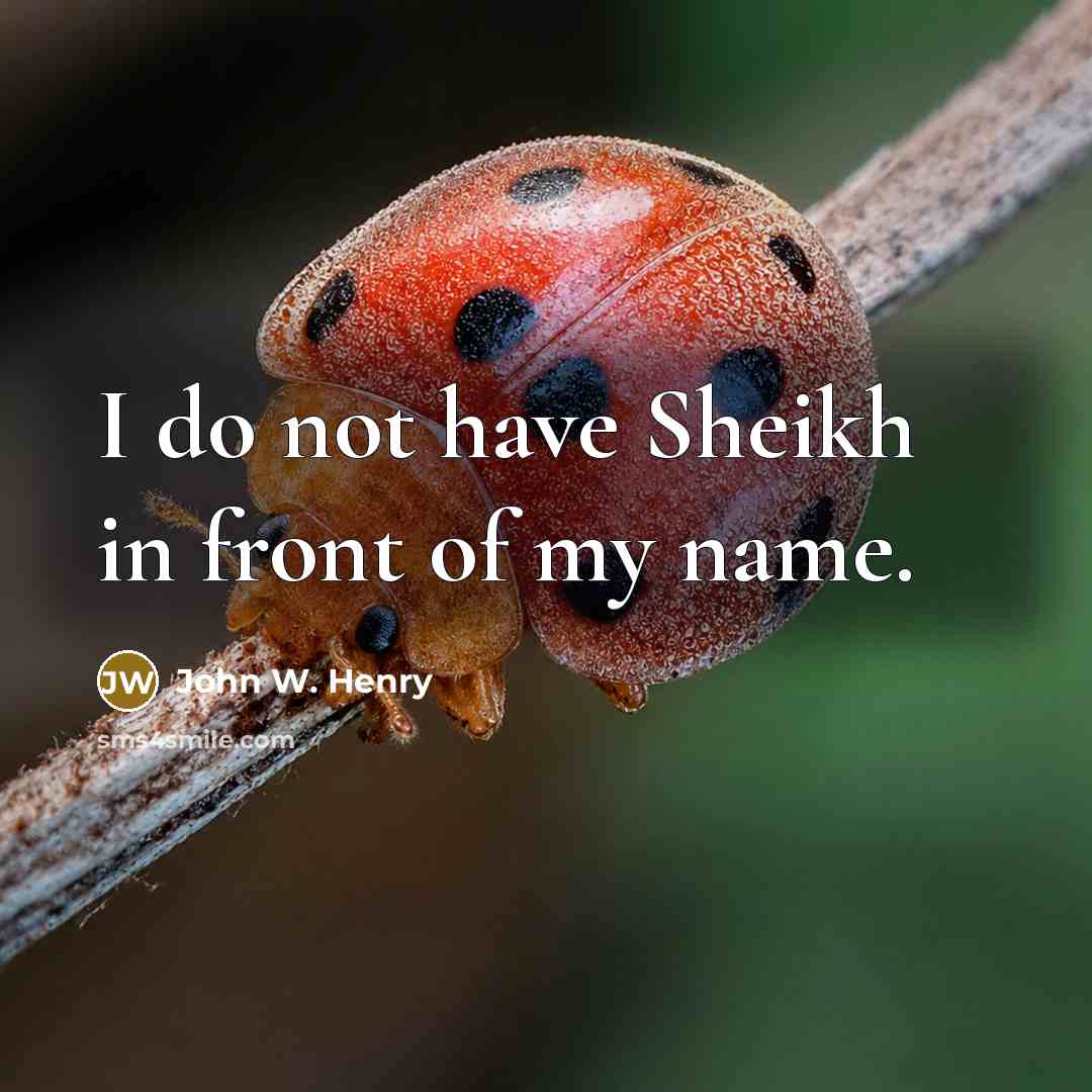 “I do not have Sheikh in front of my name.…” quote by John W. Henry