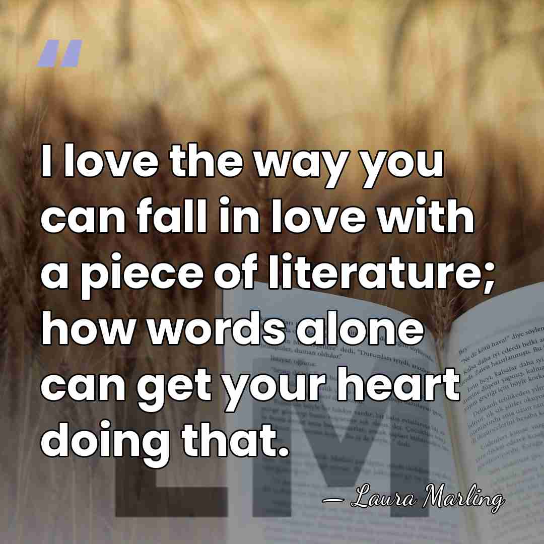 I love the way you can fall in love with a piece&hellip; - Laura Marling