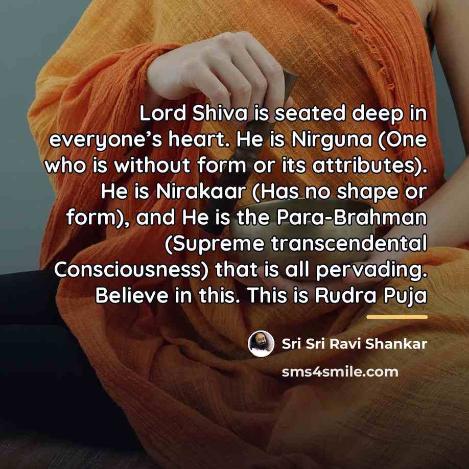 “Lord Shiva is seated deep in everyone’s heart. He is…” quote by Sri Sri Ravi Shankar