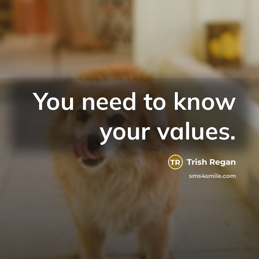 “You need to know your values.…” quote by Trish Regan