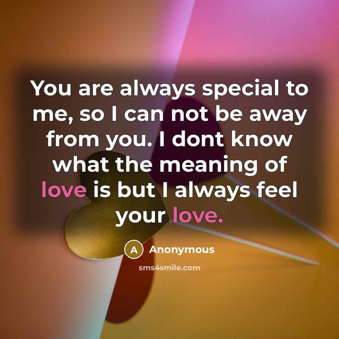 “You are always special to me, so I can not…” quote by Anonymous