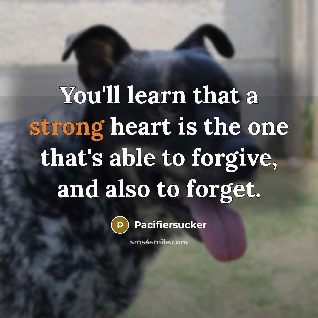 “You'll learn that a strong heart is the one that's…” quote by Pacifiersucker