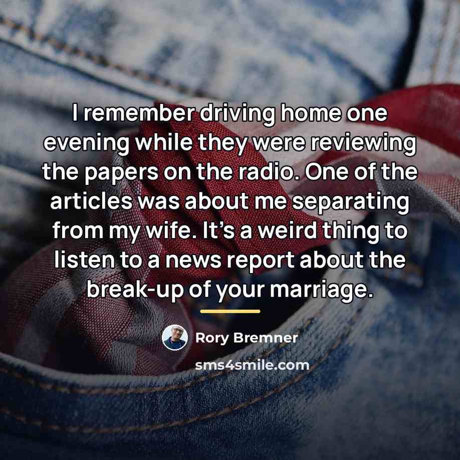“I remember driving home one evening while they were reviewing…” quote by Rory Bremner