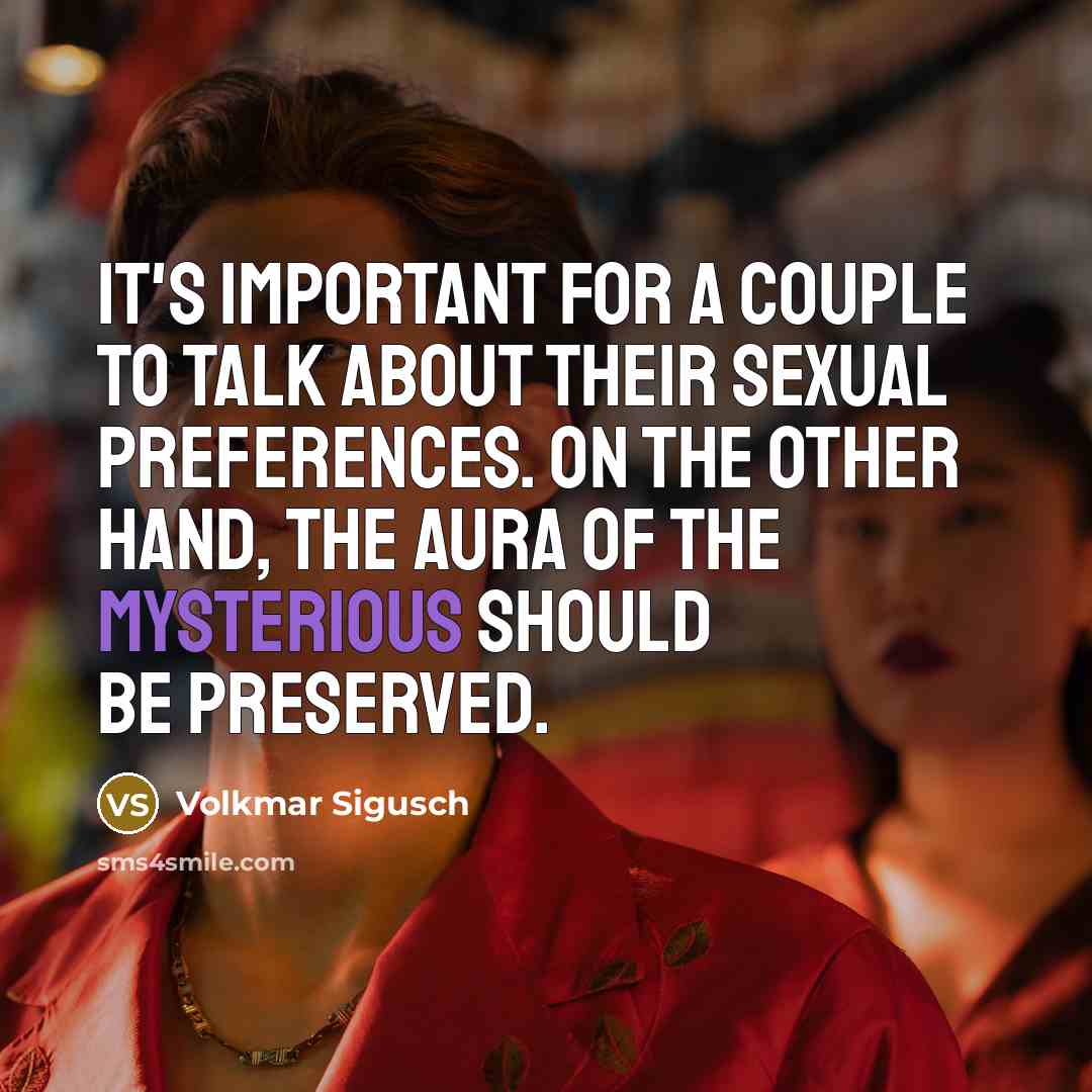 “It's important for a couple to talk about their sexual…” quote by Volkmar Sigusch
