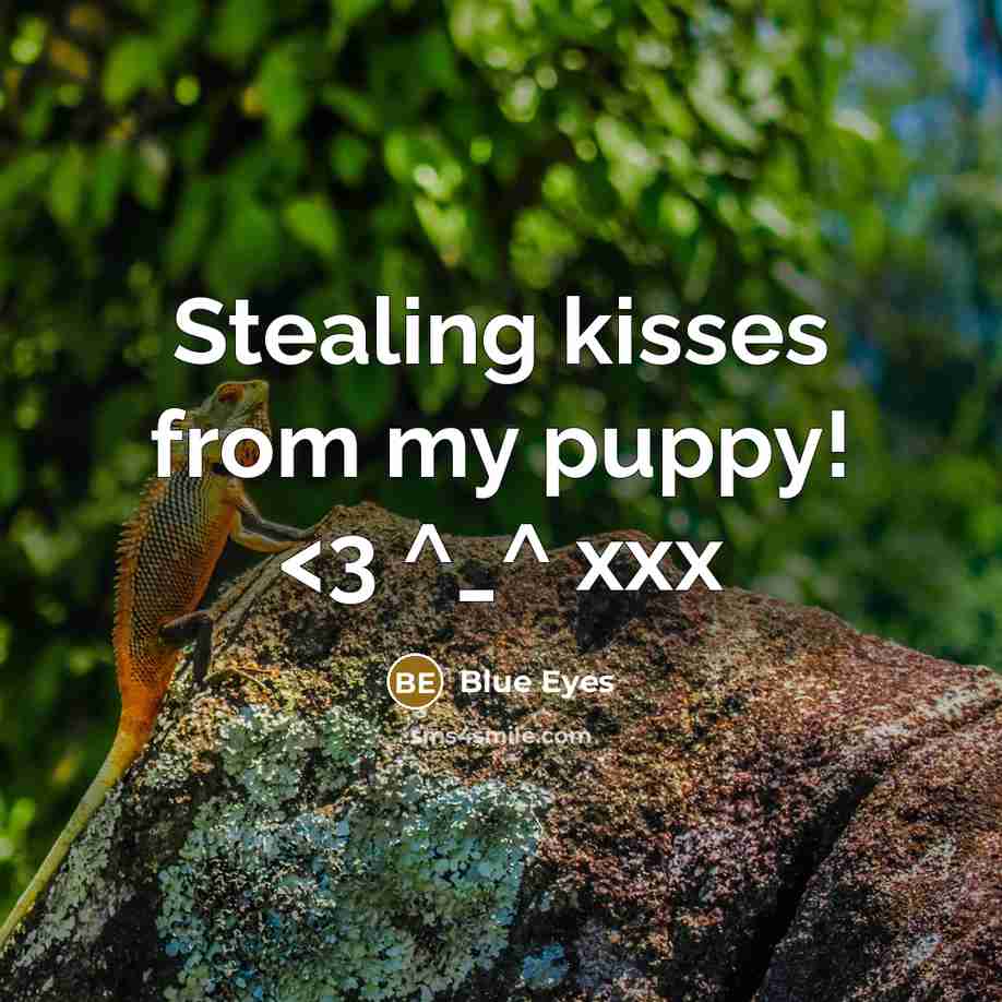 “Stealing kisses from my puppy!” quote by Blue Eyes