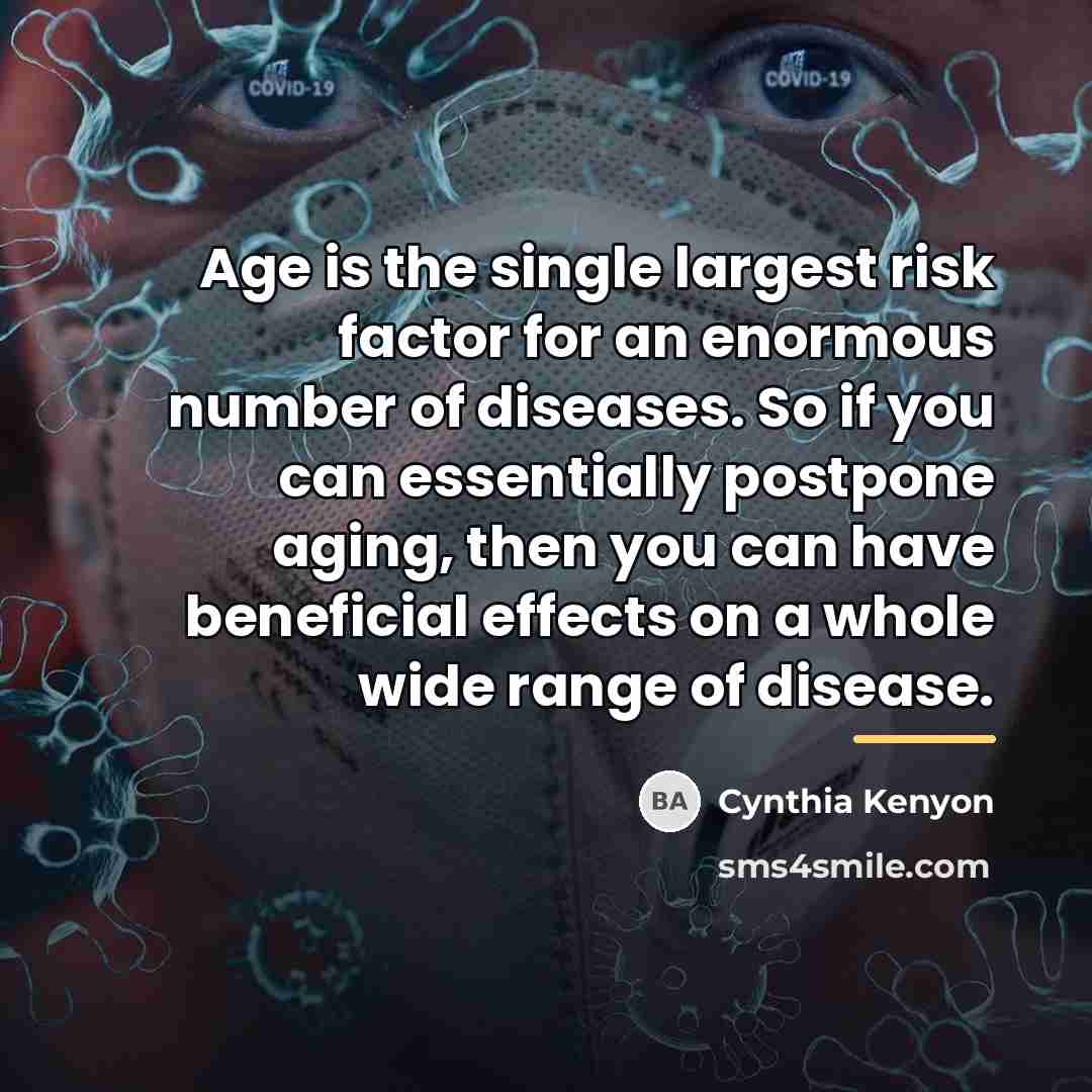 “Age is the single largest risk factor for an enormous…” quote by Cynthia Kenyon