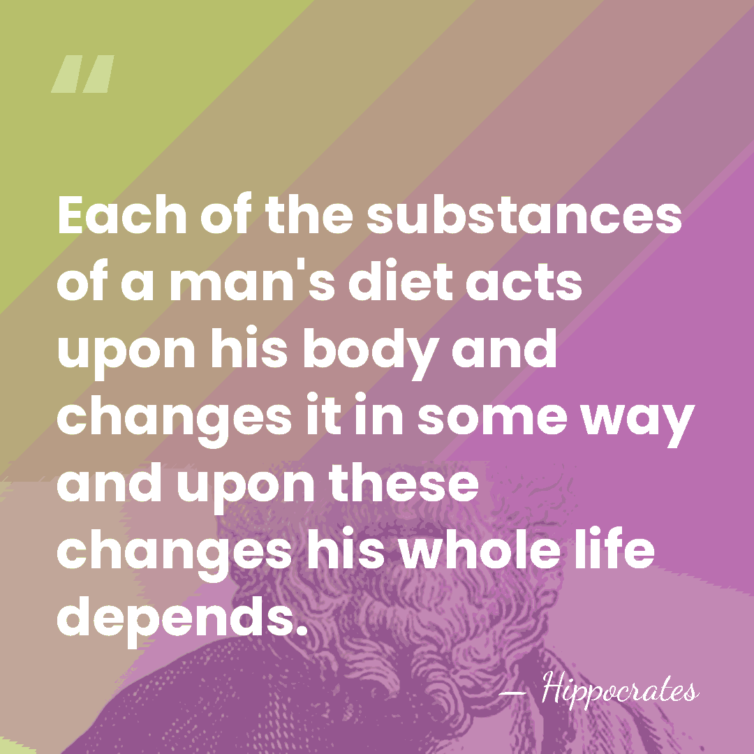 Each of the substances of a man's diet acts upon his body&hellip; - Hippocrates