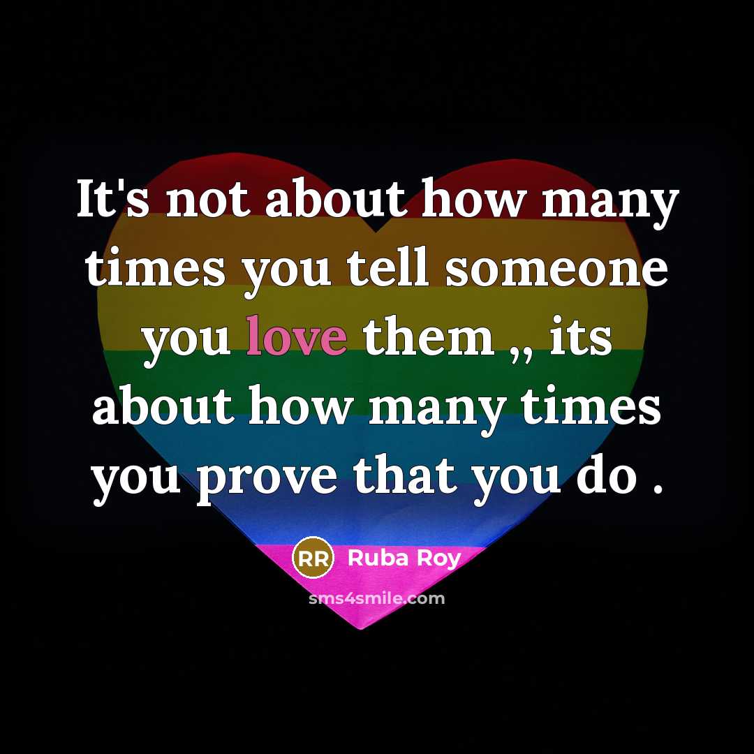 “It's not about how many times you tell someone you…” quote by Ruba Roy