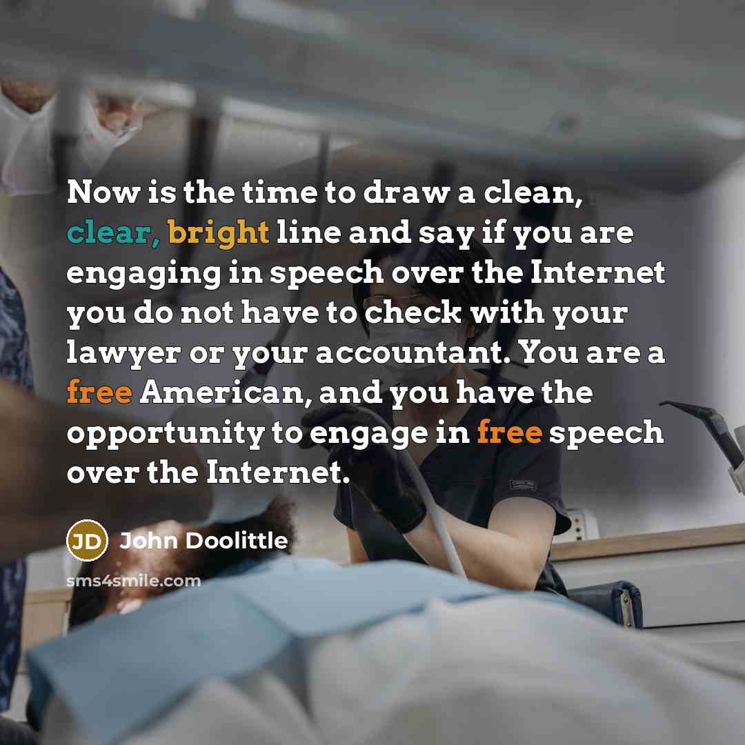 “Now is the time to draw a clean, clear, bright…” quote by John Doolittle