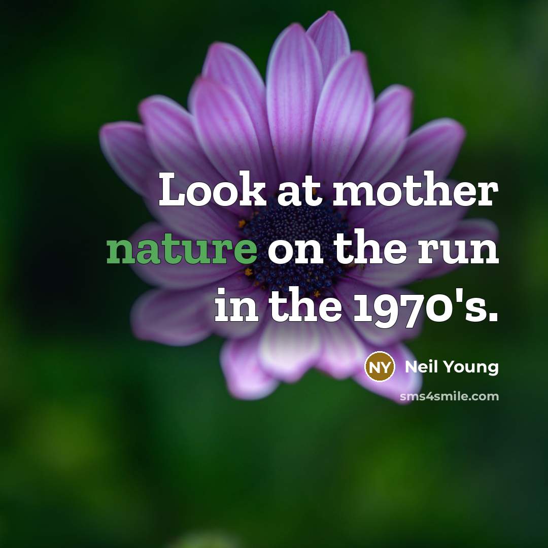 “Look at mother nature on the run in the 1970's.…” quote by Neil Young