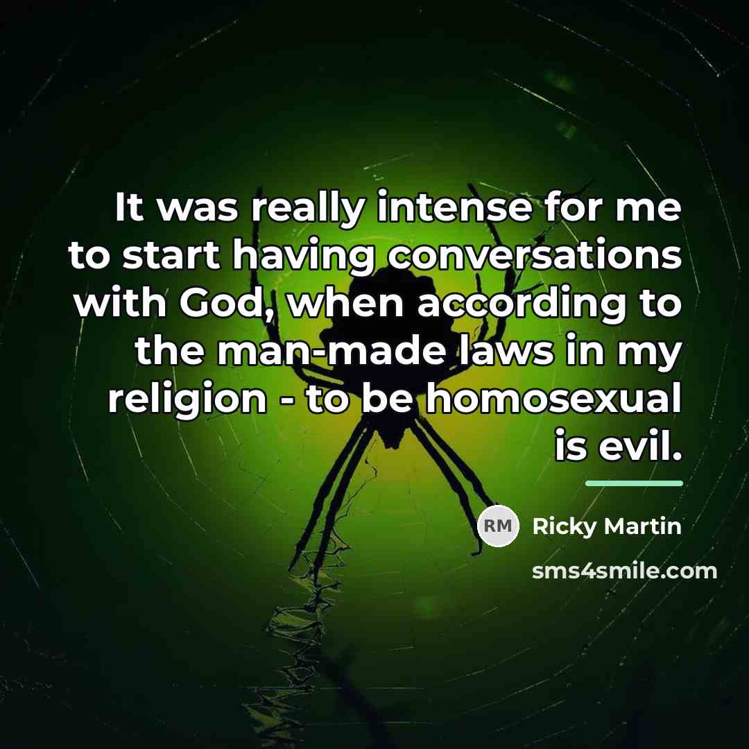 “It was really intense for me to start having conversations…” quote by Ricky Martin