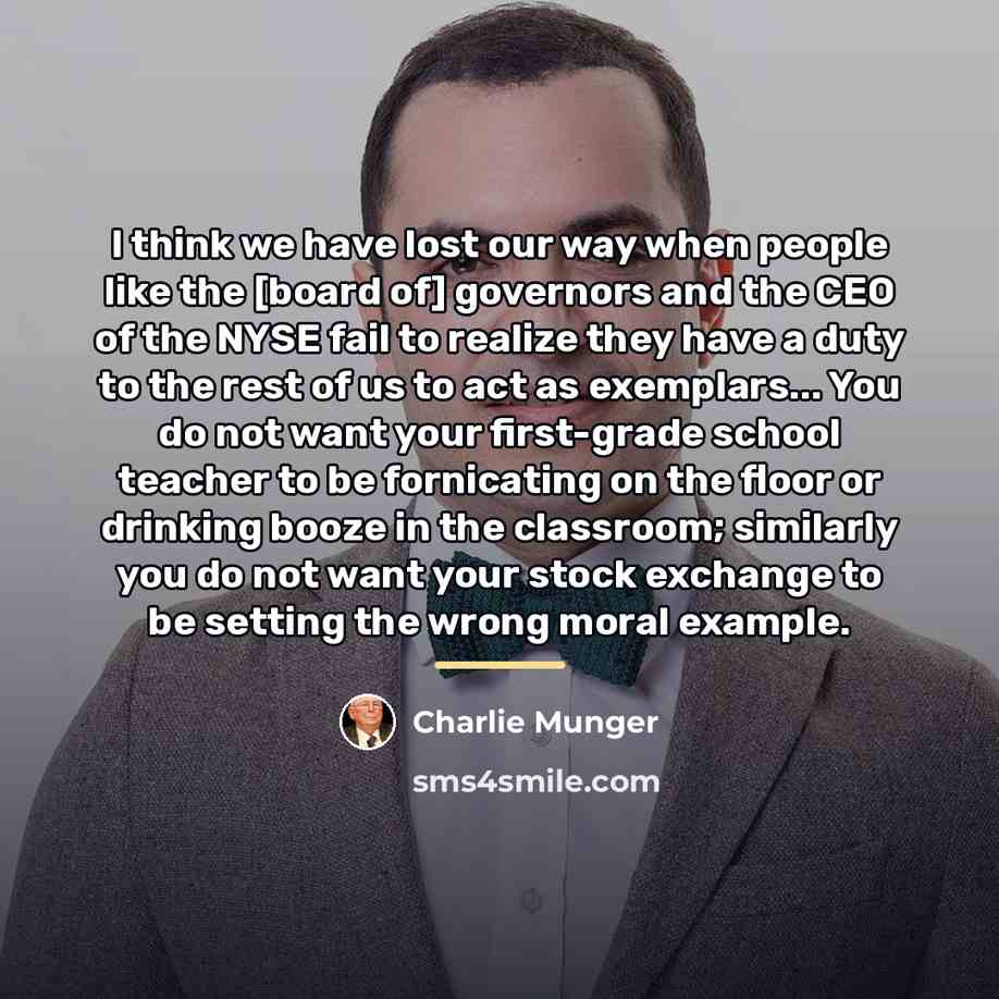 “I think we have lost our way when people like…” quote by Charlie Munger