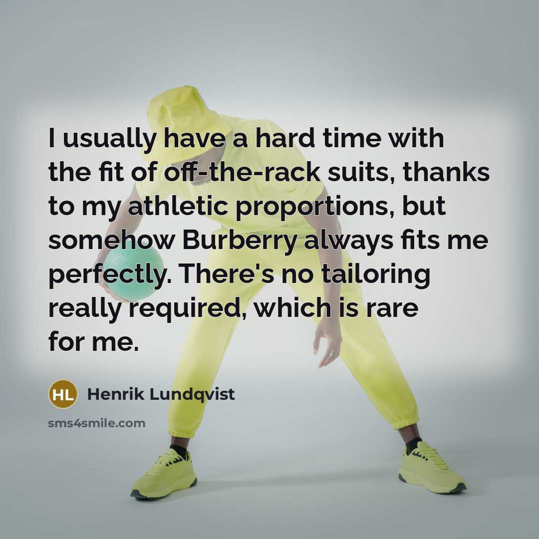 “I usually have a hard time with the fit of…” quote by Henrik Lundqvist