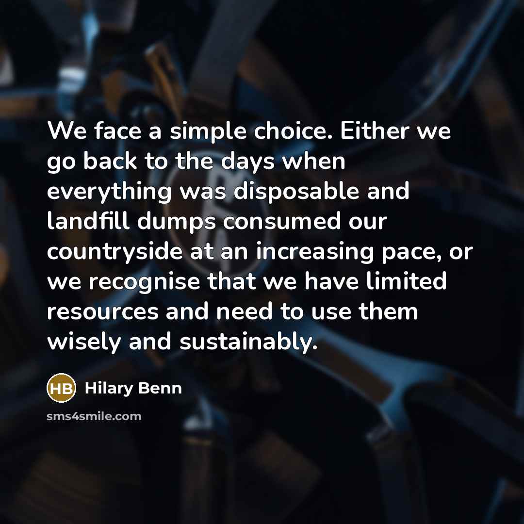 “We face a simple choice. Either we go back to…” quote by Hilary Benn