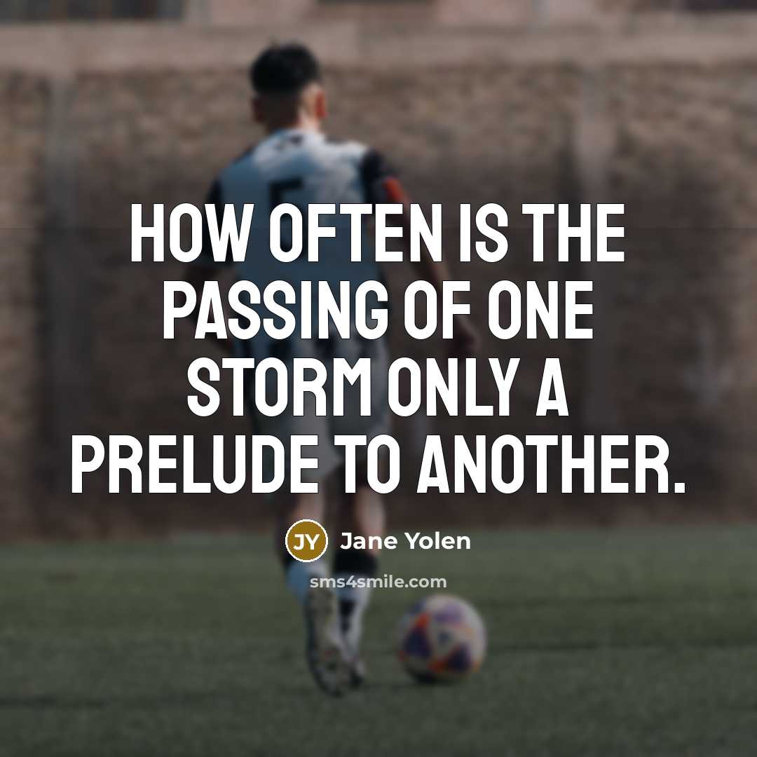 “How often is the passing of one storm only a…” quote by Jane Yolen