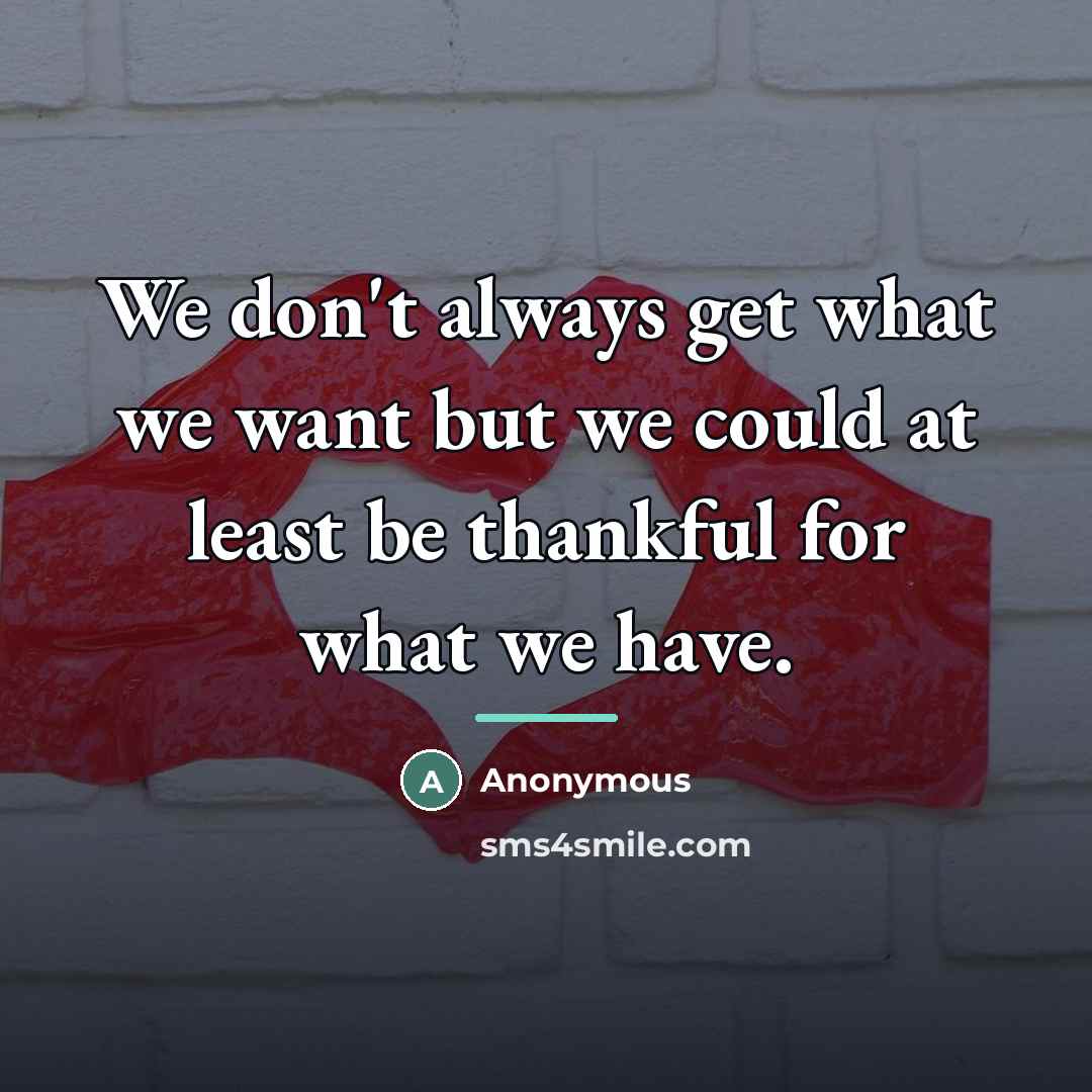 “We don't always get what we want but we could…” quote by Anonymous