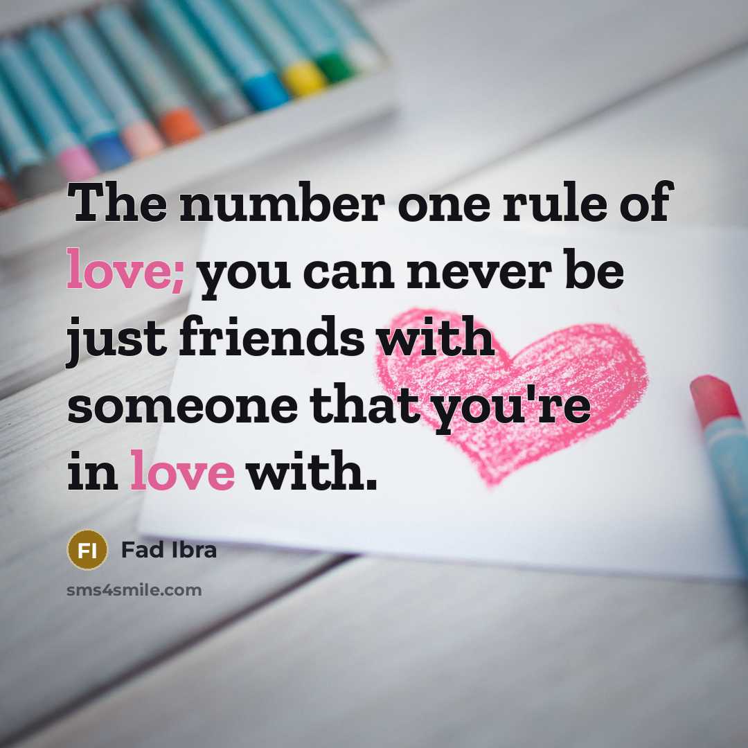 “The number one rule of love; you can never be…” quote by Fad Ibra