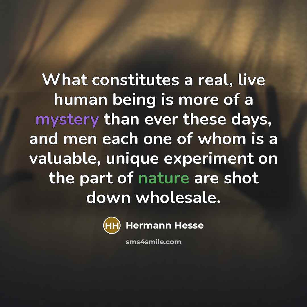 “What constitutes a real, live human being is more of…” quote by Hermann Hesse