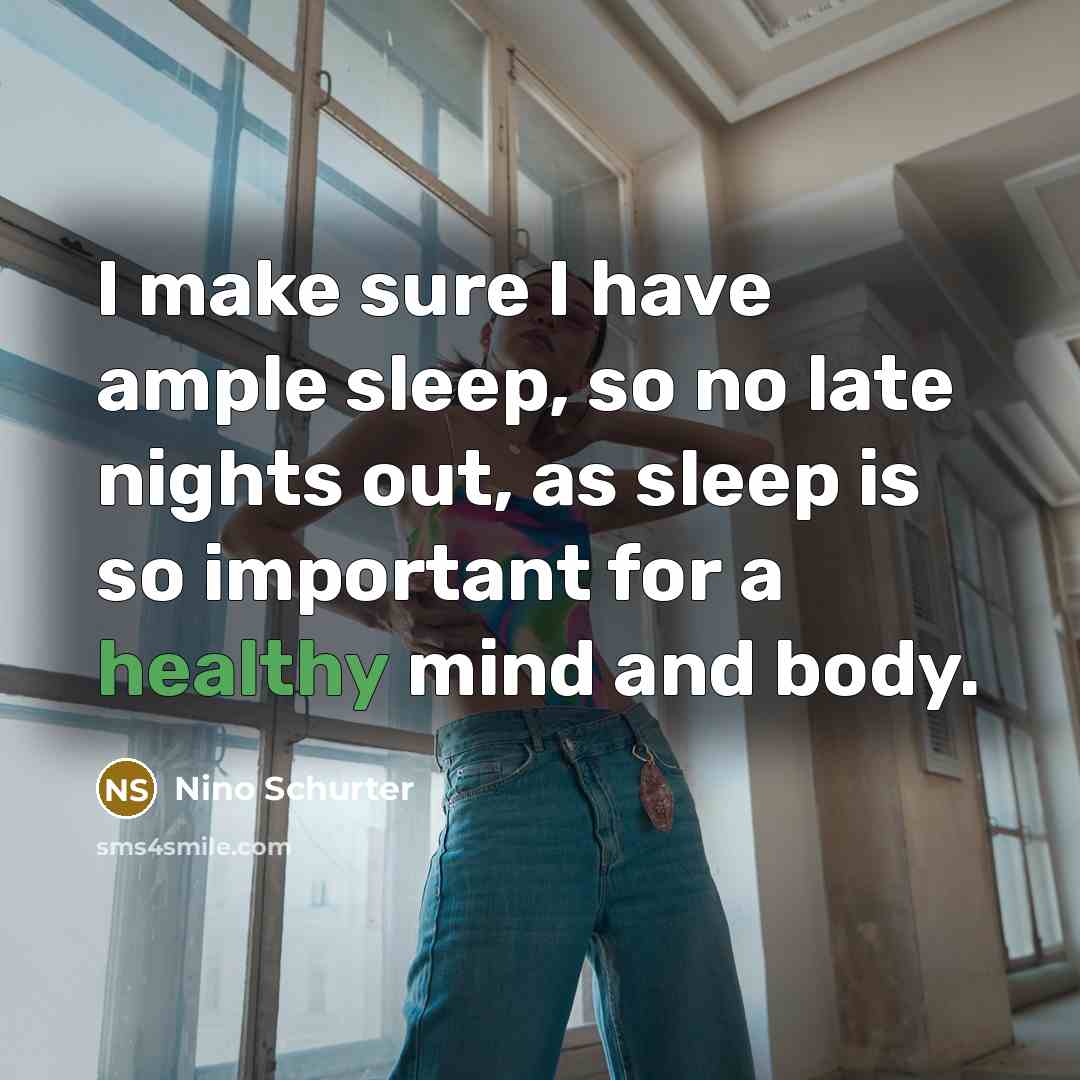 “I make sure I have ample sleep, so no late…” quote by Nino Schurter
