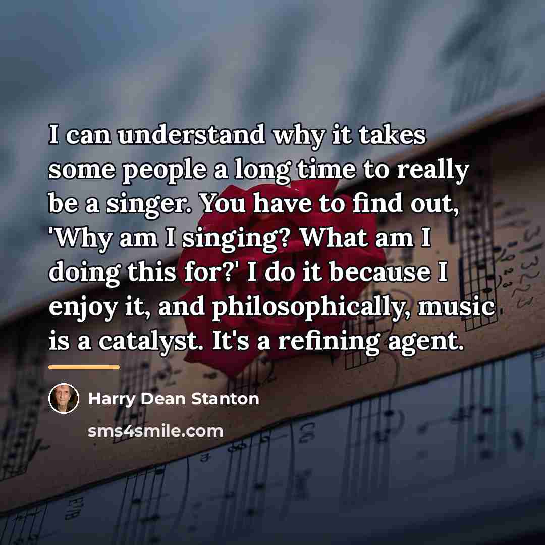 “I can understand why it takes some people a long…” quote by Harry Dean Stanton