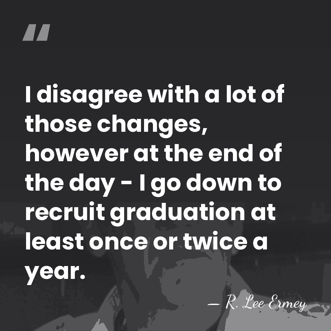 I disagree with a lot of those changes, however at the end&hellip; - R. Lee Ermey