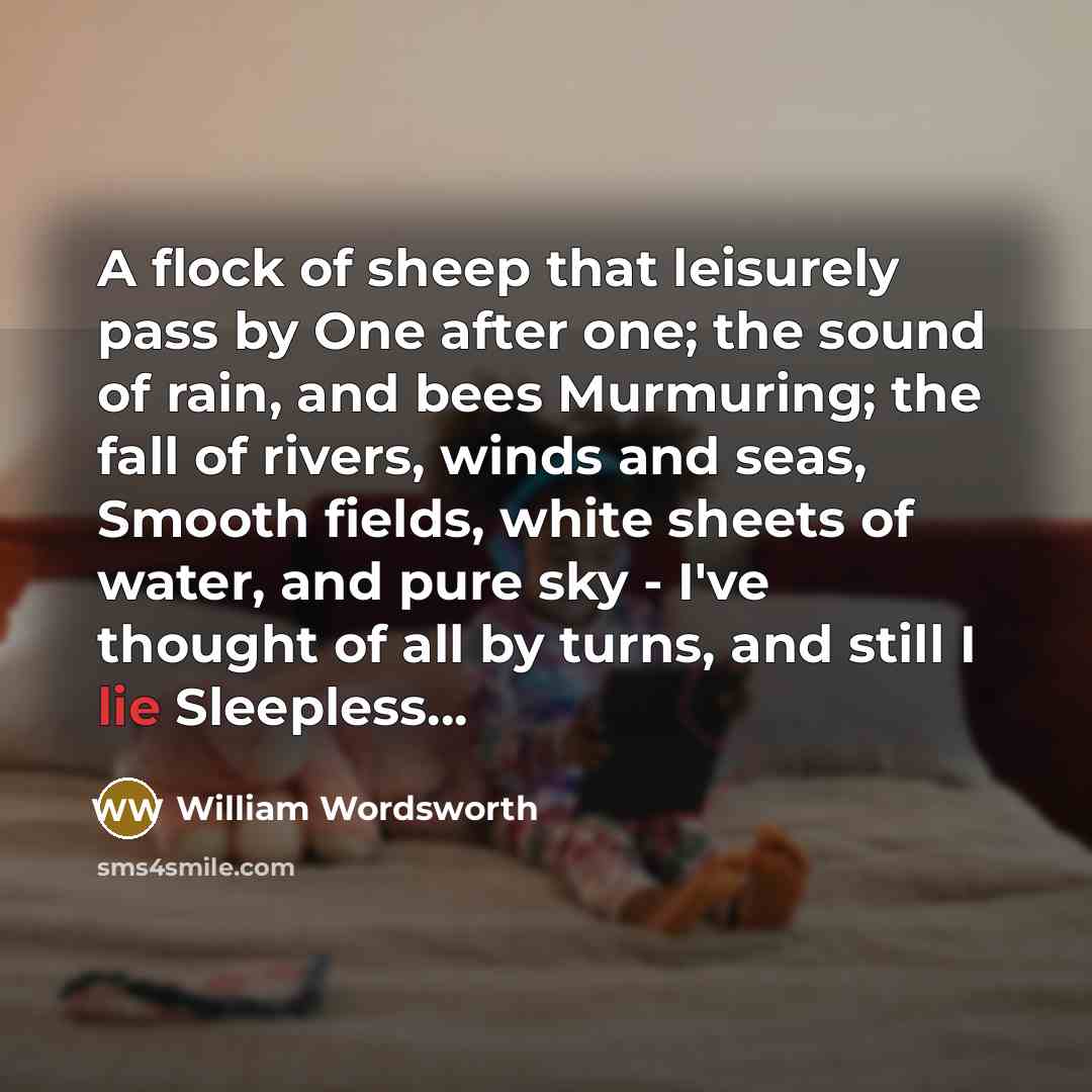 “A flock of sheep that leisurely pass by One after…” quote by William Wordsworth