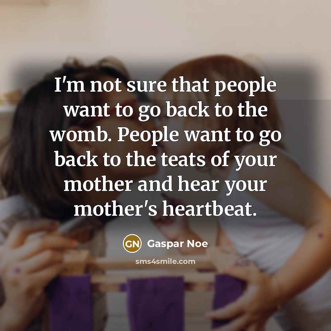 “I'm not sure that people want to go back to…” quote by Gaspar Noe