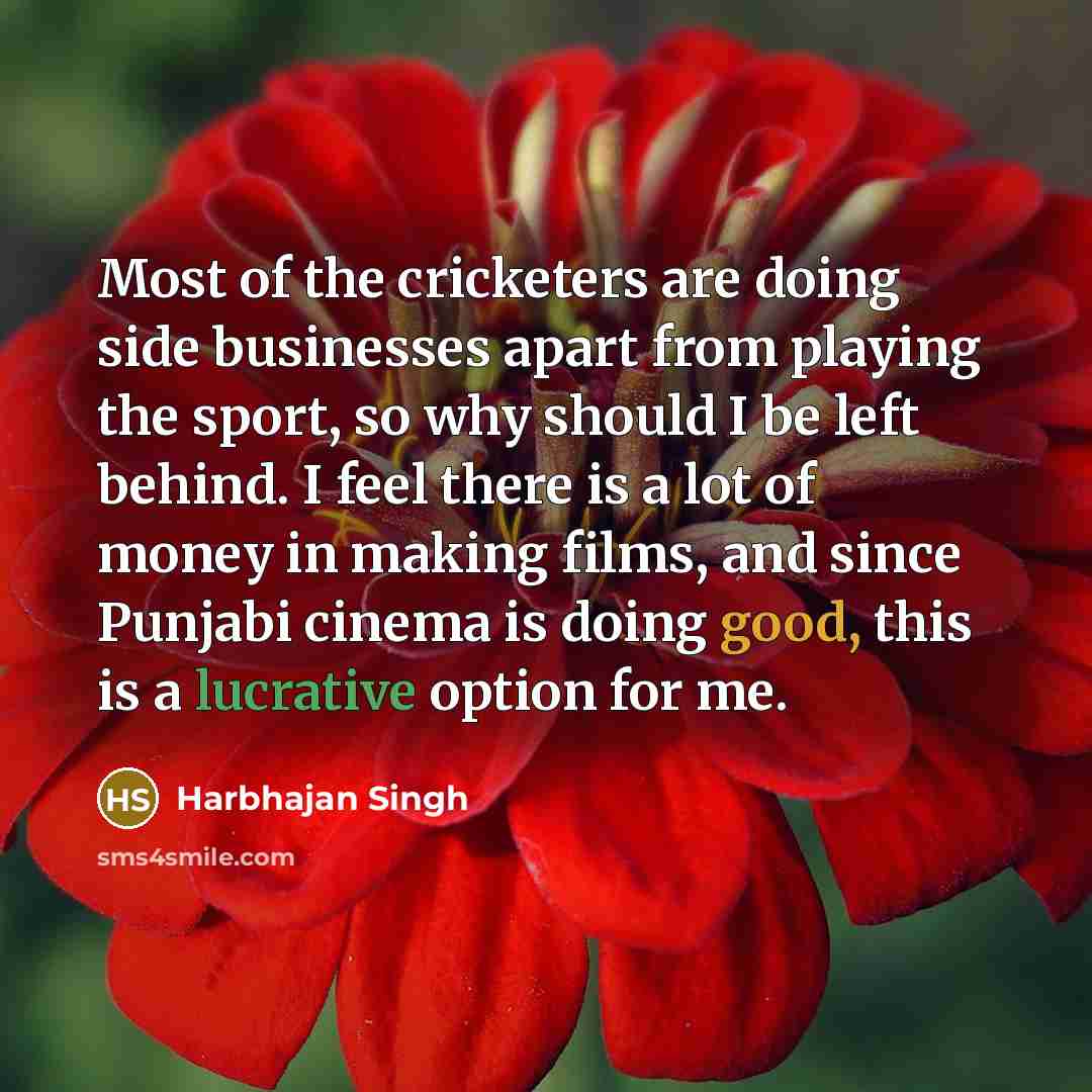 “Most of the cricketers are doing side businesses apart from…” quote by Harbhajan Singh