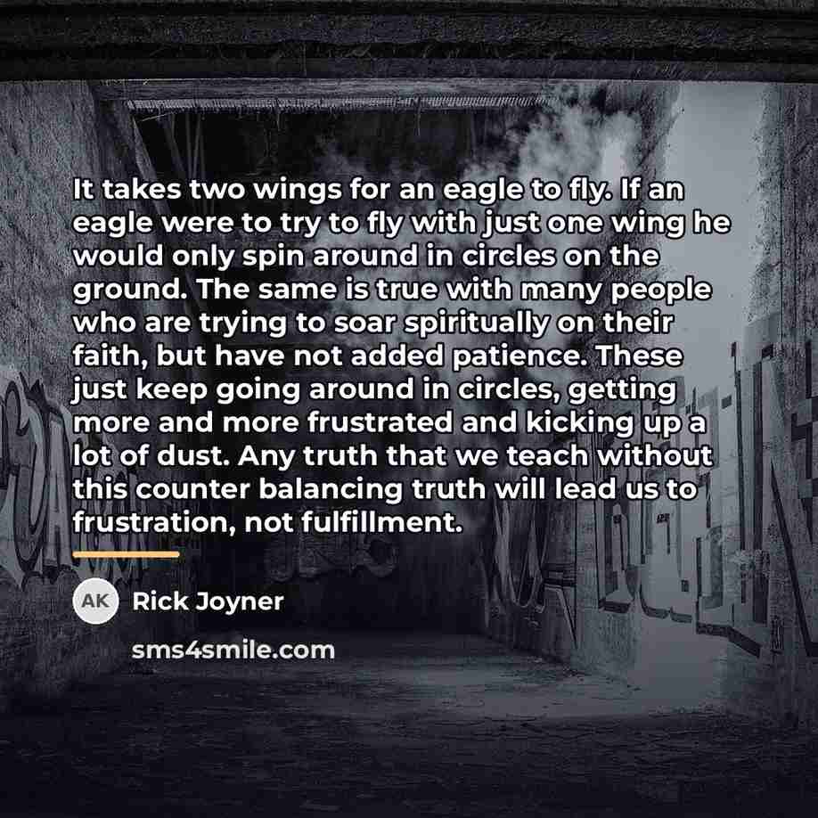 “It takes two wings for an eagle to fly. If…” quote by Rick Joyner