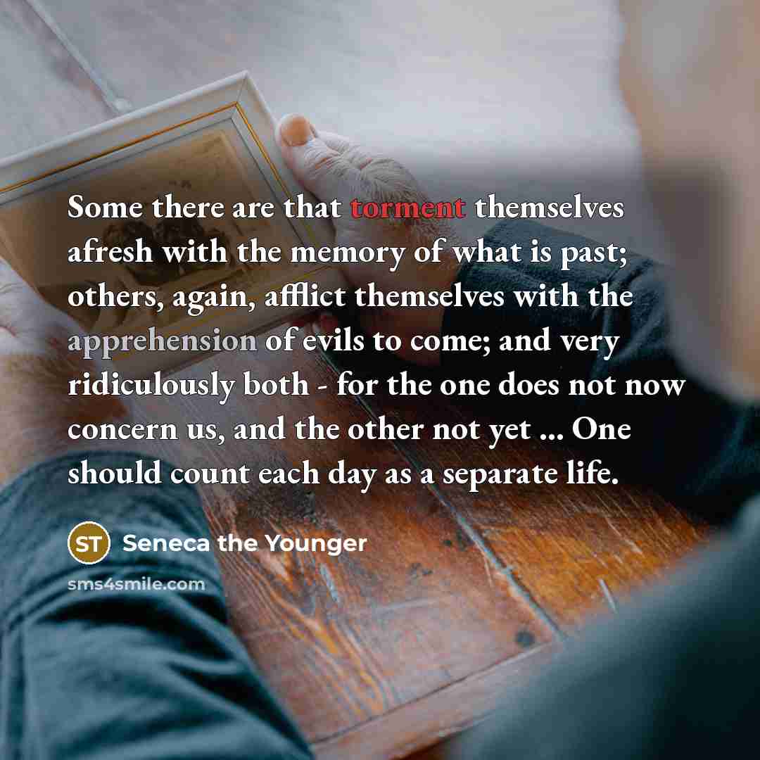 “Some there are that torment themselves afresh with the memory…” quote by Seneca the Younger