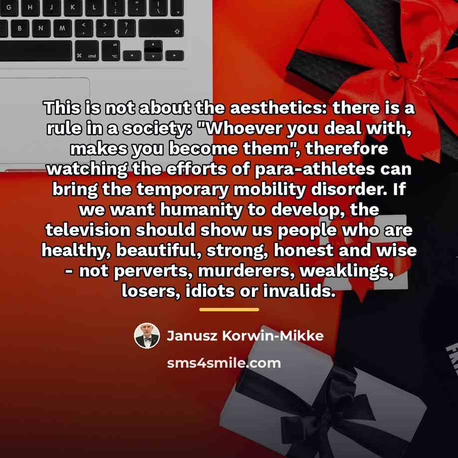 “This is not about the aesthetics: there is a rule…” quote by Janusz Korwin-Mikke