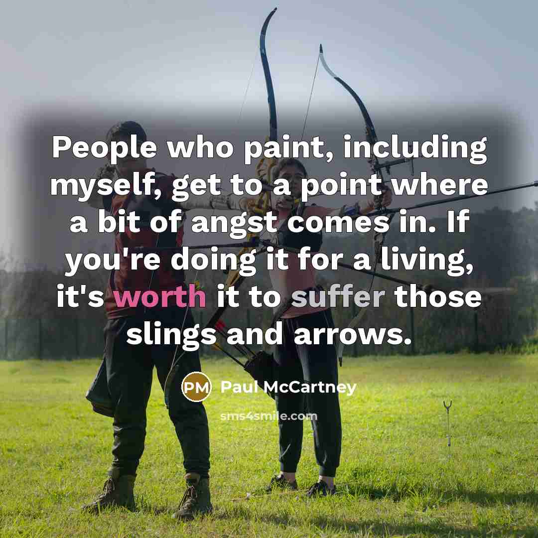 “People who paint, including myself, get to a point where…” quote by Paul McCartney