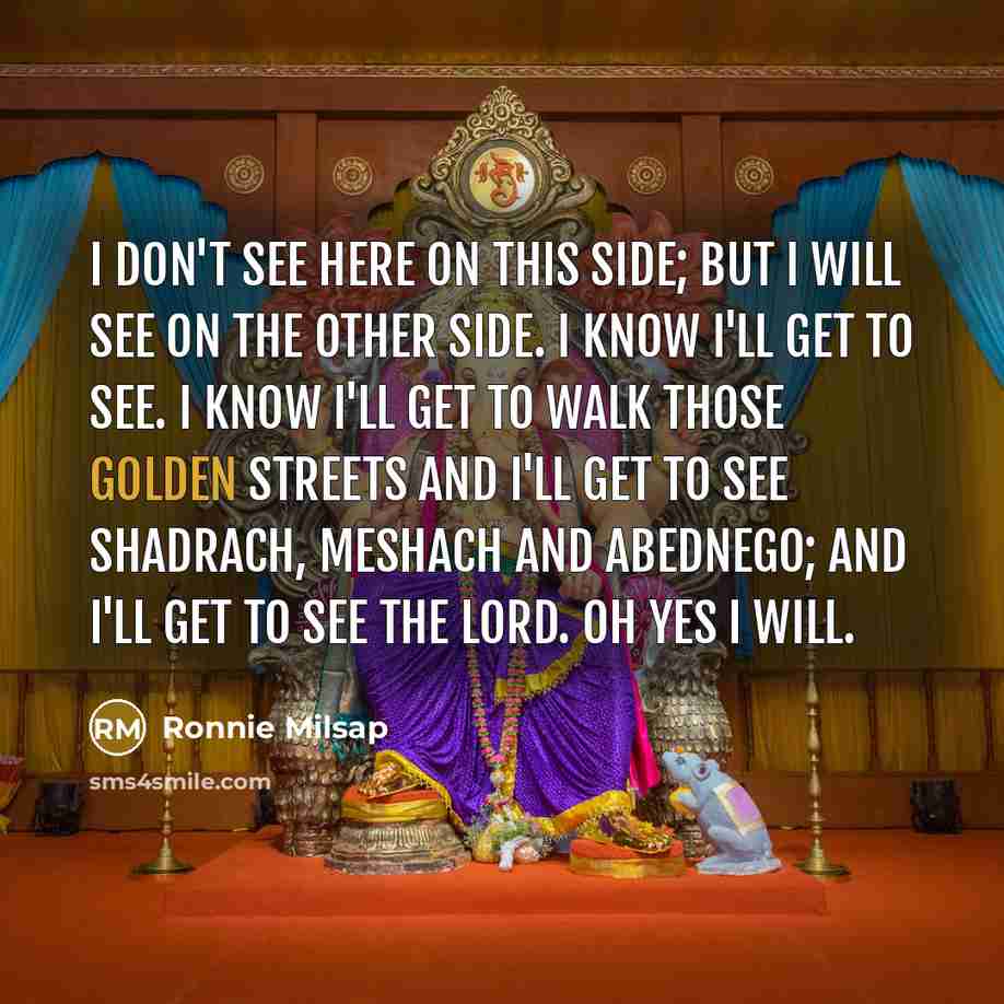 “I don't see here on this side; but I will…” quote by Ronnie Milsap