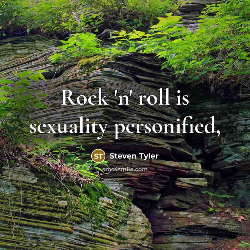 “Rock 'n' roll is sexuality personified,…” quote by Steven Tyler
