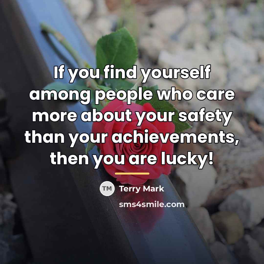 “If you find yourself among people who care more about…” quote by Terry Mark